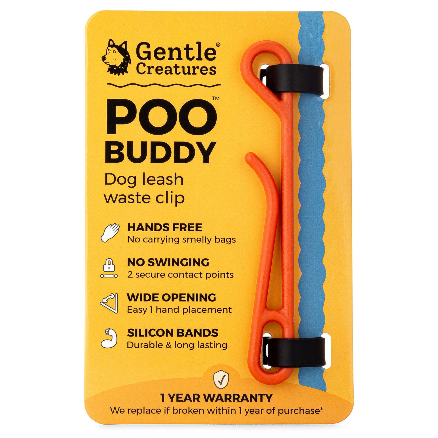 Poo Buddy - No swinging dog poop bag holder for leash