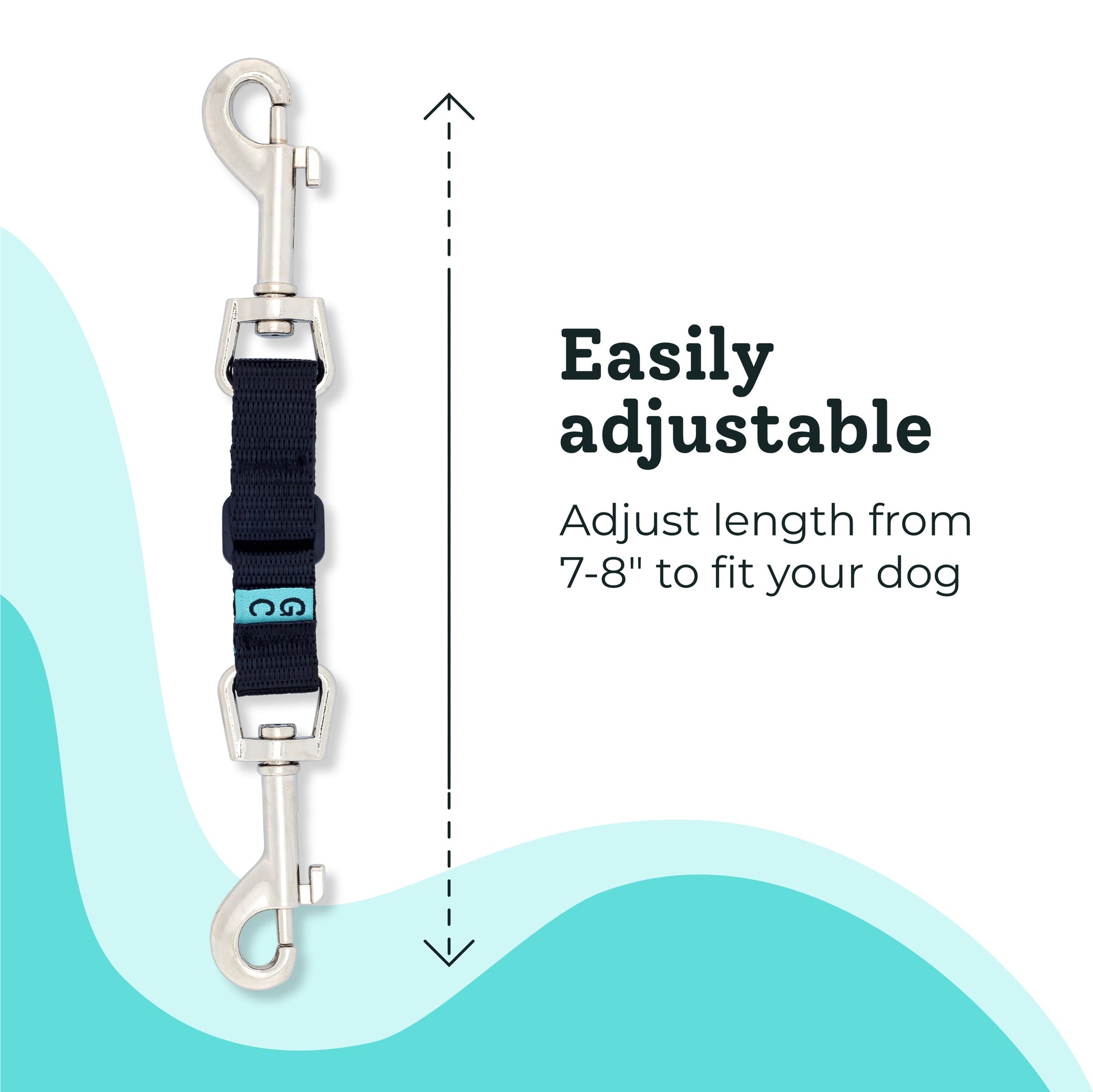 Easily adjustable - Adjust length from 7-8 inches to fit your dog